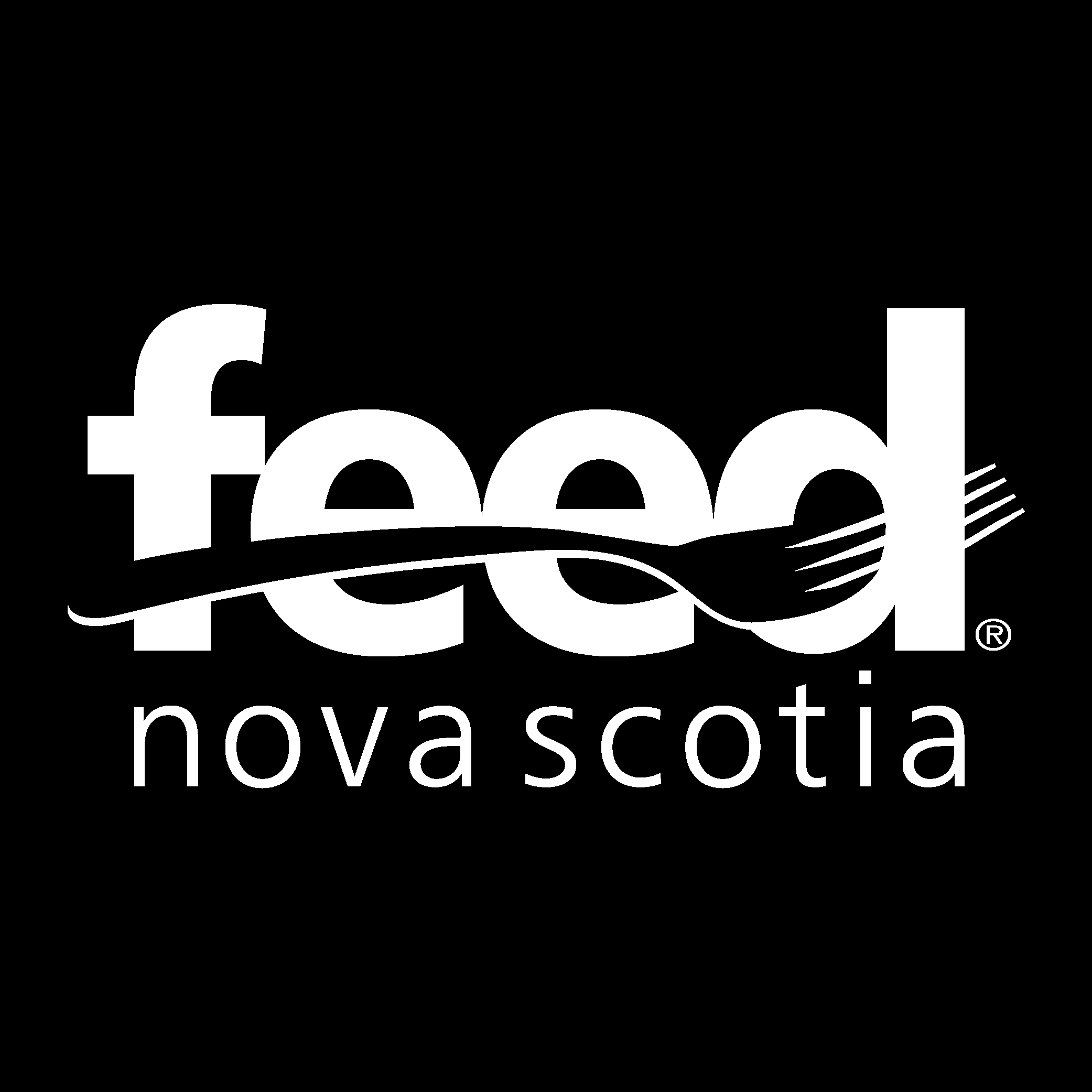 Feed Nova Scotia White Logo Vector Logo